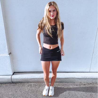 Arched Waist Mini Sports Skirt
